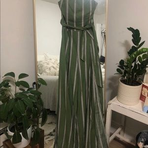 Strapless Romper with Overlay